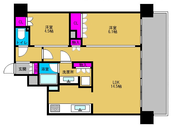 ◆ブランズタワー御堂筋本町◆《28F》