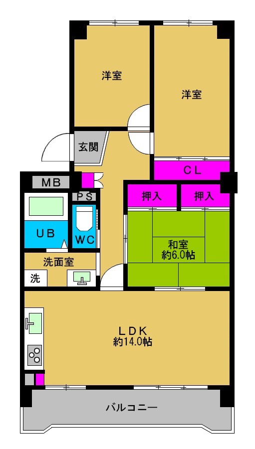 ◆西梅田コーポ◆《2F》