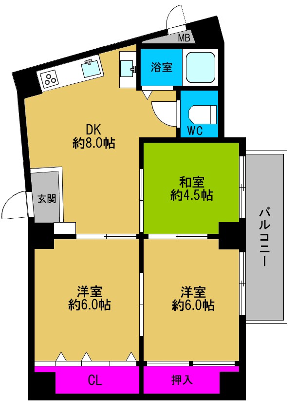 ◆勝山タウンハイツ◆《6階》